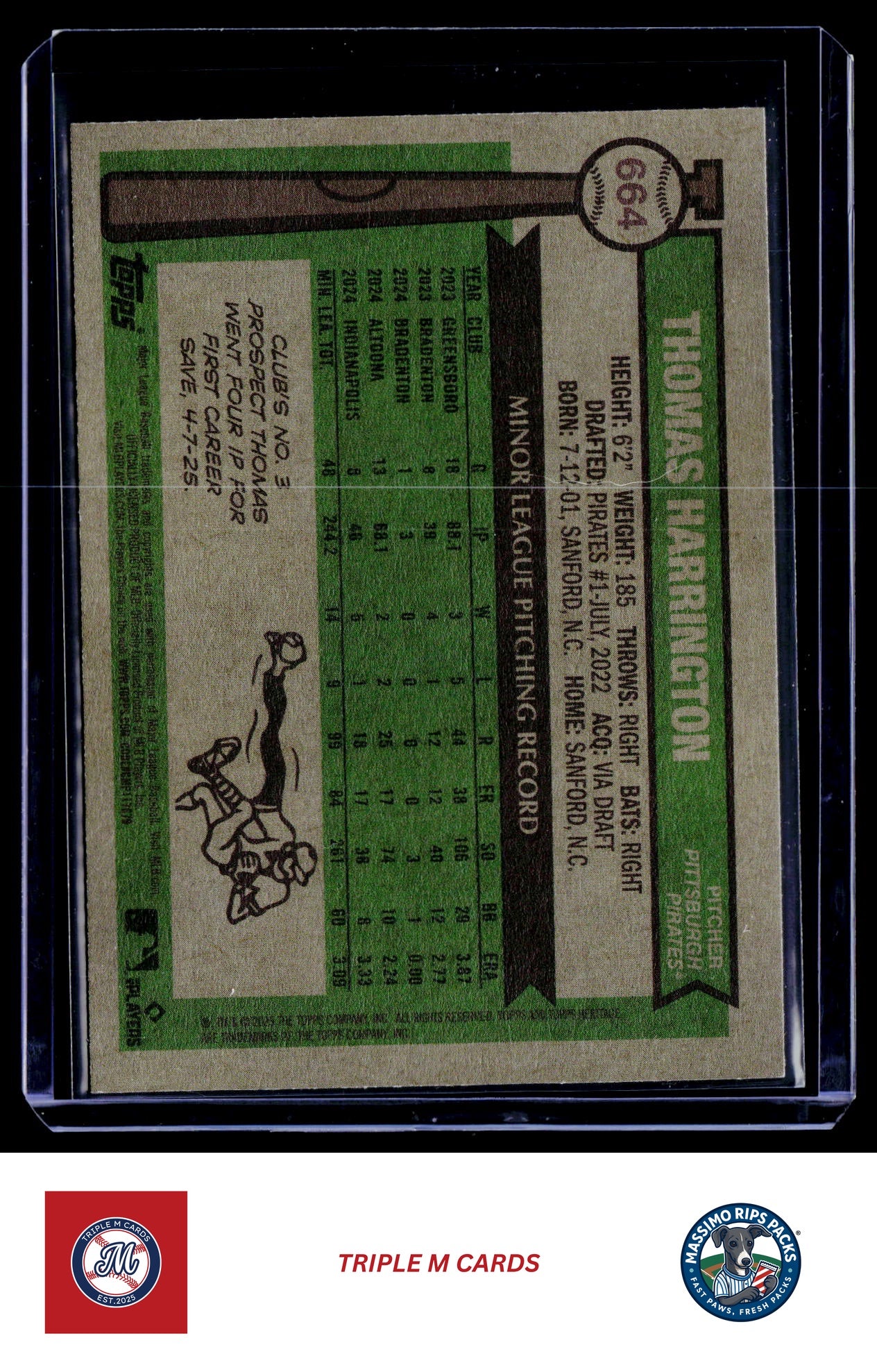 2025 Topps Heritage #664 Thomas Harrington
