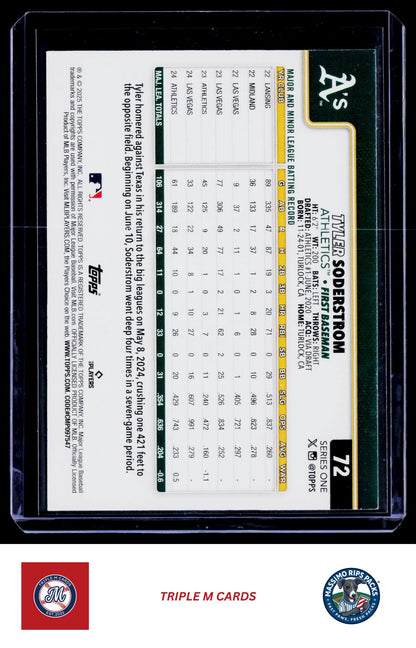 2025 Topps #72 Tyler Soderstrom
