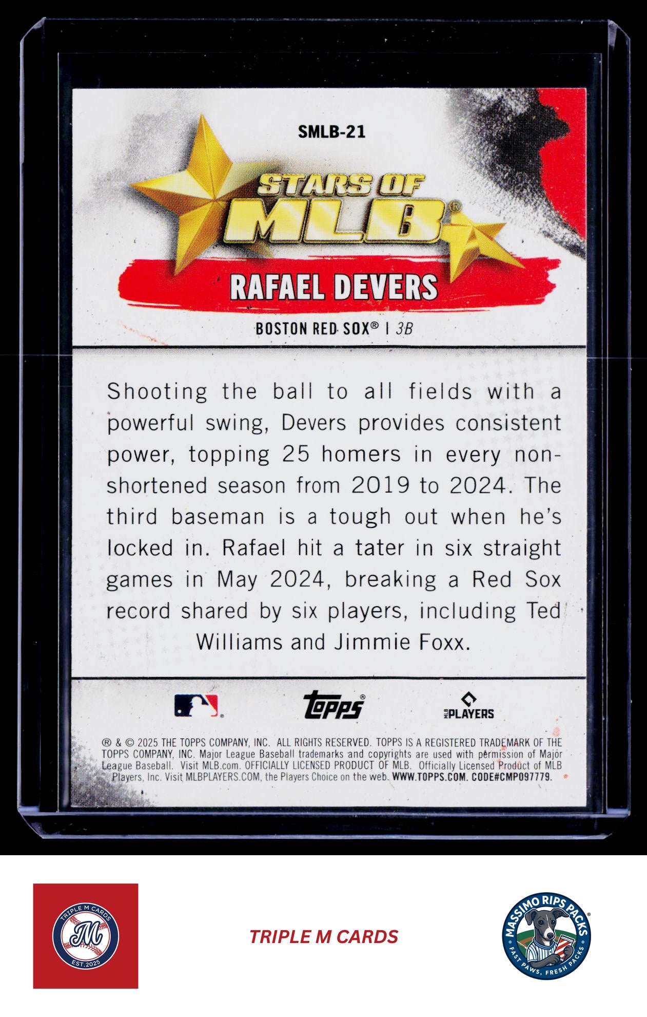 2025 Topps #SMLB-21 Rafael Devers Stars of MLB
