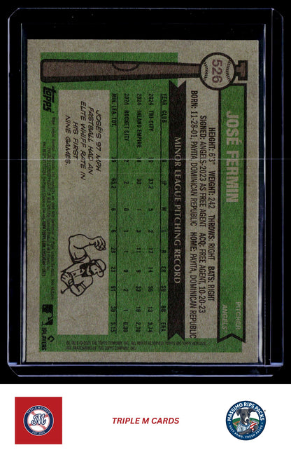 2025 Topps Heritage #526 José Fermin