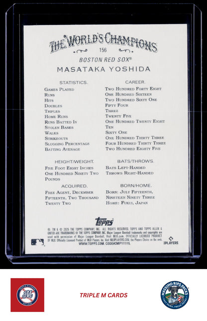 2025 Topps Allen & Ginter #156 Masataka Yoshida