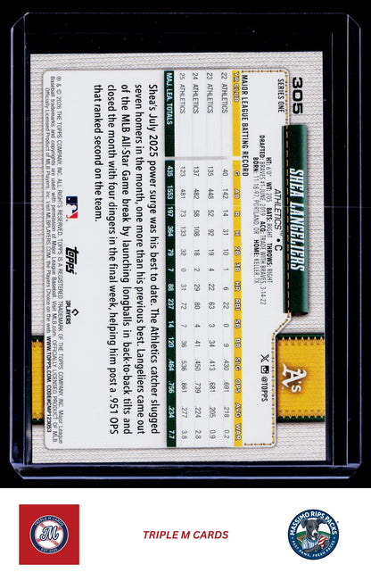 2026 Topps #305 Shea Langeliers
