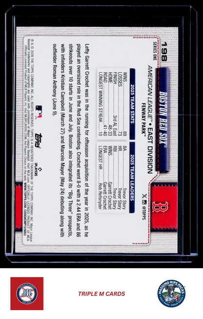 2026 Topps #198 Boston Red Sox