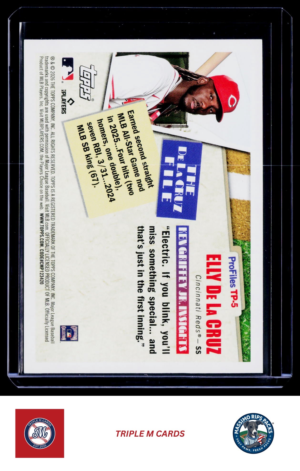 2026 Topps #TP-5 Elly De La Cruz Topps Profiles