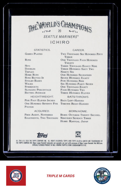 2025 Topps Allen & Ginter #20 Ichiro