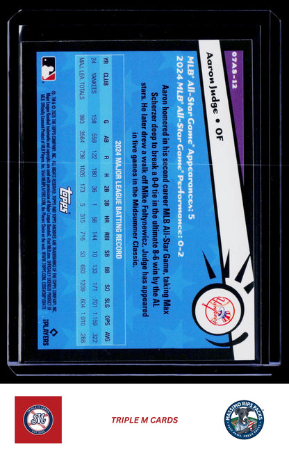 2025 Topps Archives #07AS-12 Aaron Judge 2007 Topps All-Stars