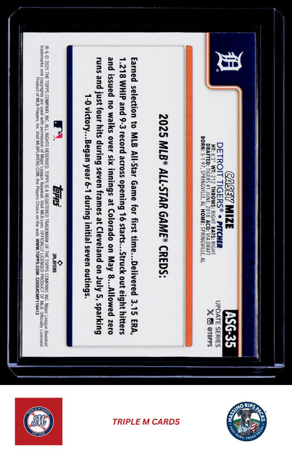 2025 Topps Update #ASG-35 Casey Mize 2025 All-Star Game