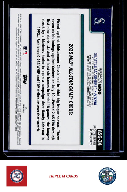 2025 Topps Update #ASG-34 Bryan Woo 2025 All-Star Game