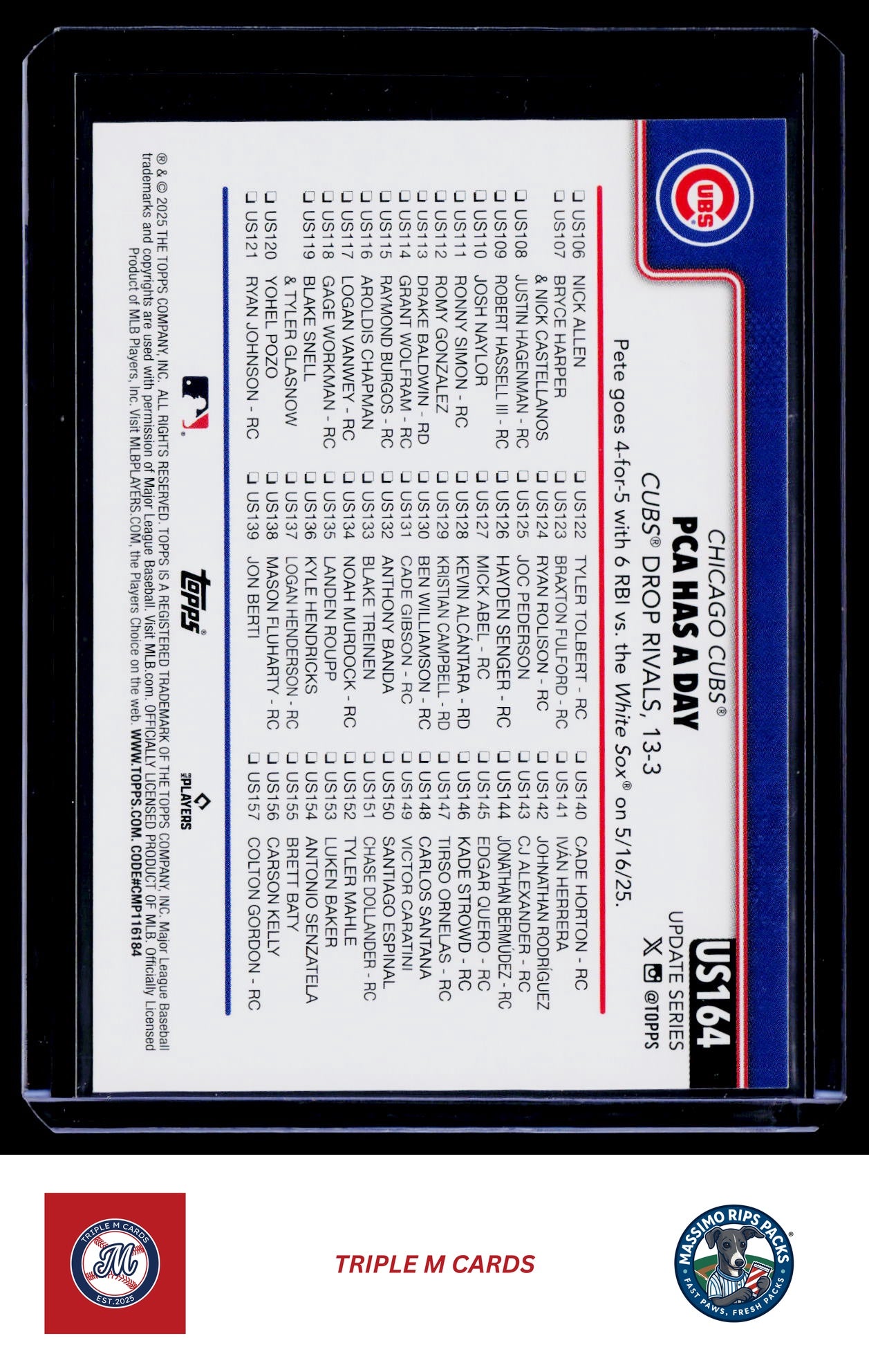 2025 Topps Update #US164 PCA Has A Day