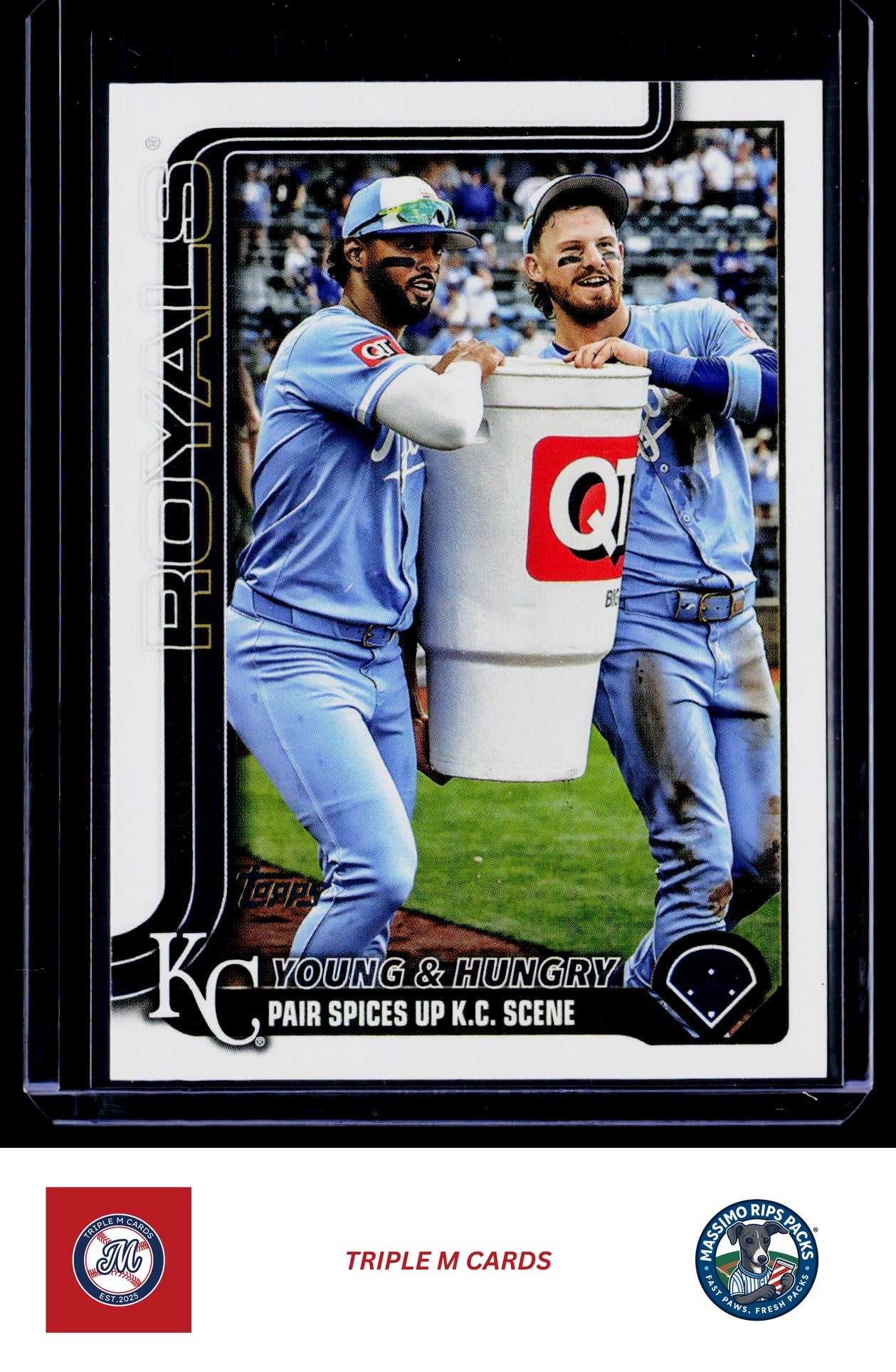 2025 Topps Update #US209 Young &amp; Hungry (MJ Melendez / Bobby Witt Jr.)