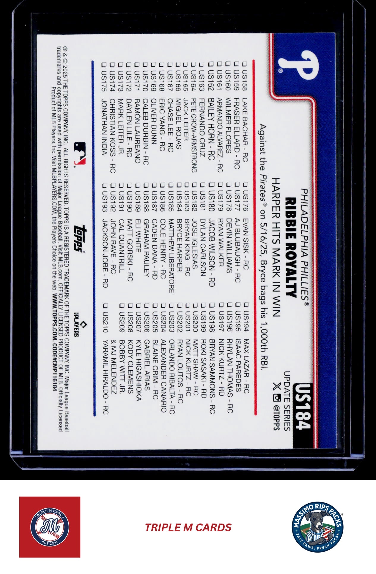 2025 Topps Update #US184 Ribbie Royalty