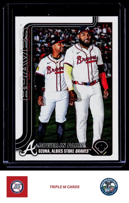 2025 Topps Update #US229 Marcell Ozuna / Ozzie Albies Diamante Foil