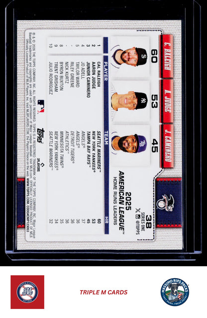 2026 Topps #38 American League Leaders HRs