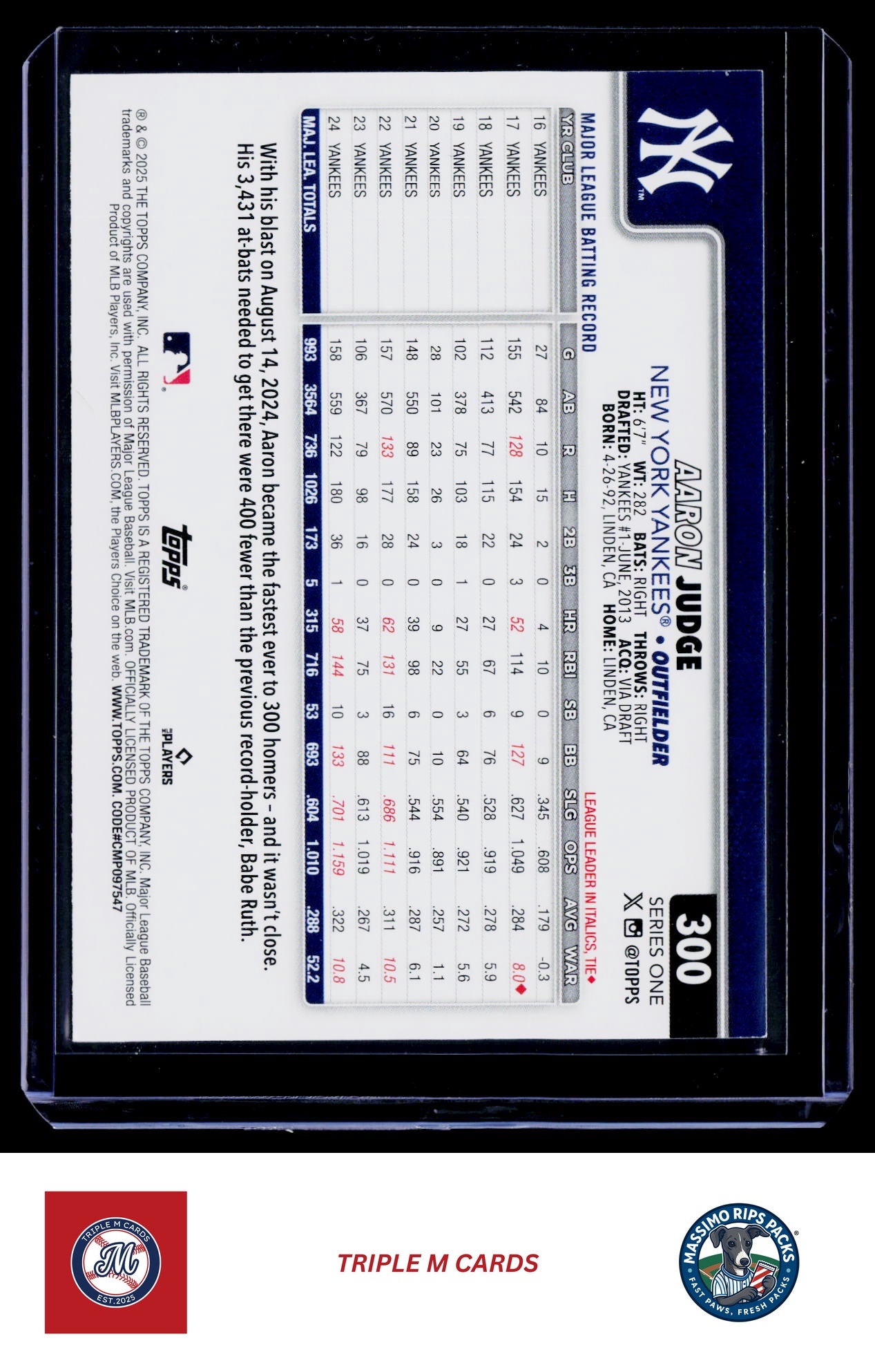 2025 Topps #300 Aaron Judge