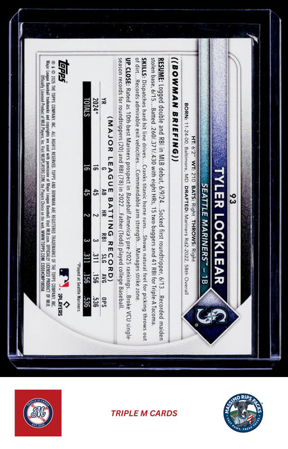 2025 Bowman #93 Tyler Locklear