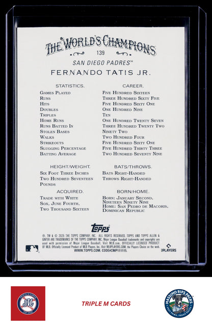 2025 Topps Allen & Ginter #139 Fernando Tatis Jr.