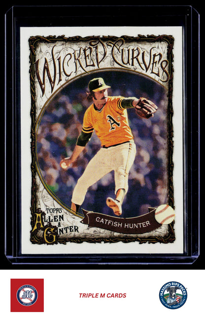 2025 Topps Allen & Ginter #WC-30 Catfish Hunter Wicked Curves