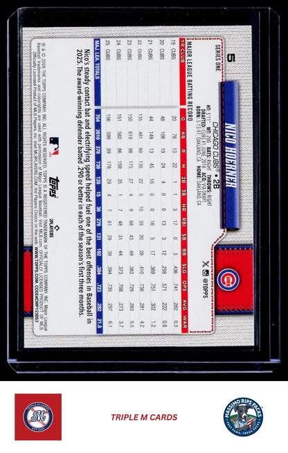 2026 Topps #5 Nico Hoerner