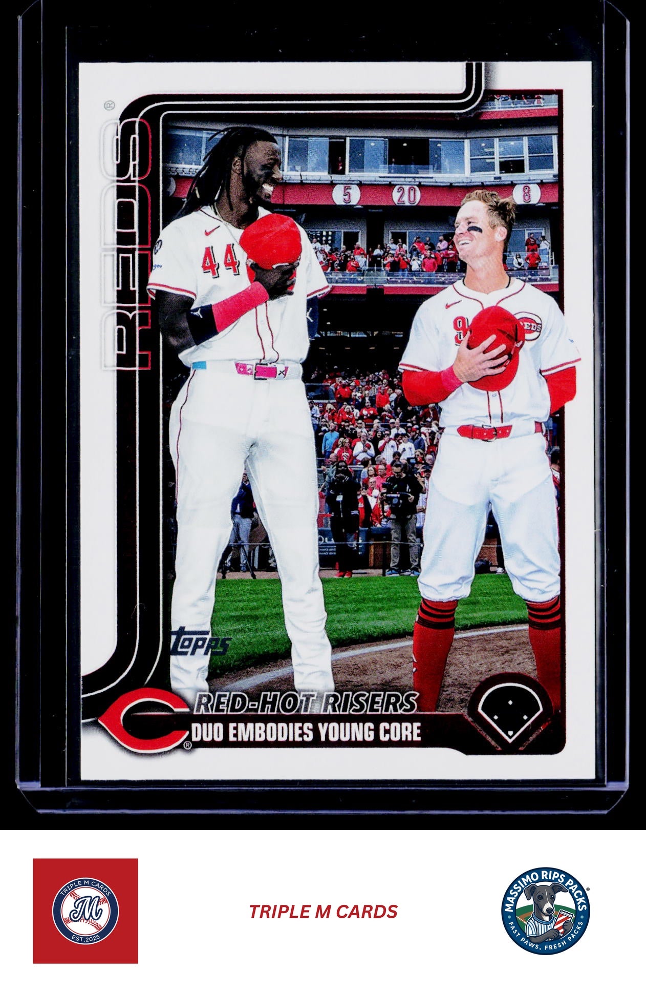 2025 Topps Update #US331 Red-Hot Risers (Elly De La Cruz / Matt McLain)