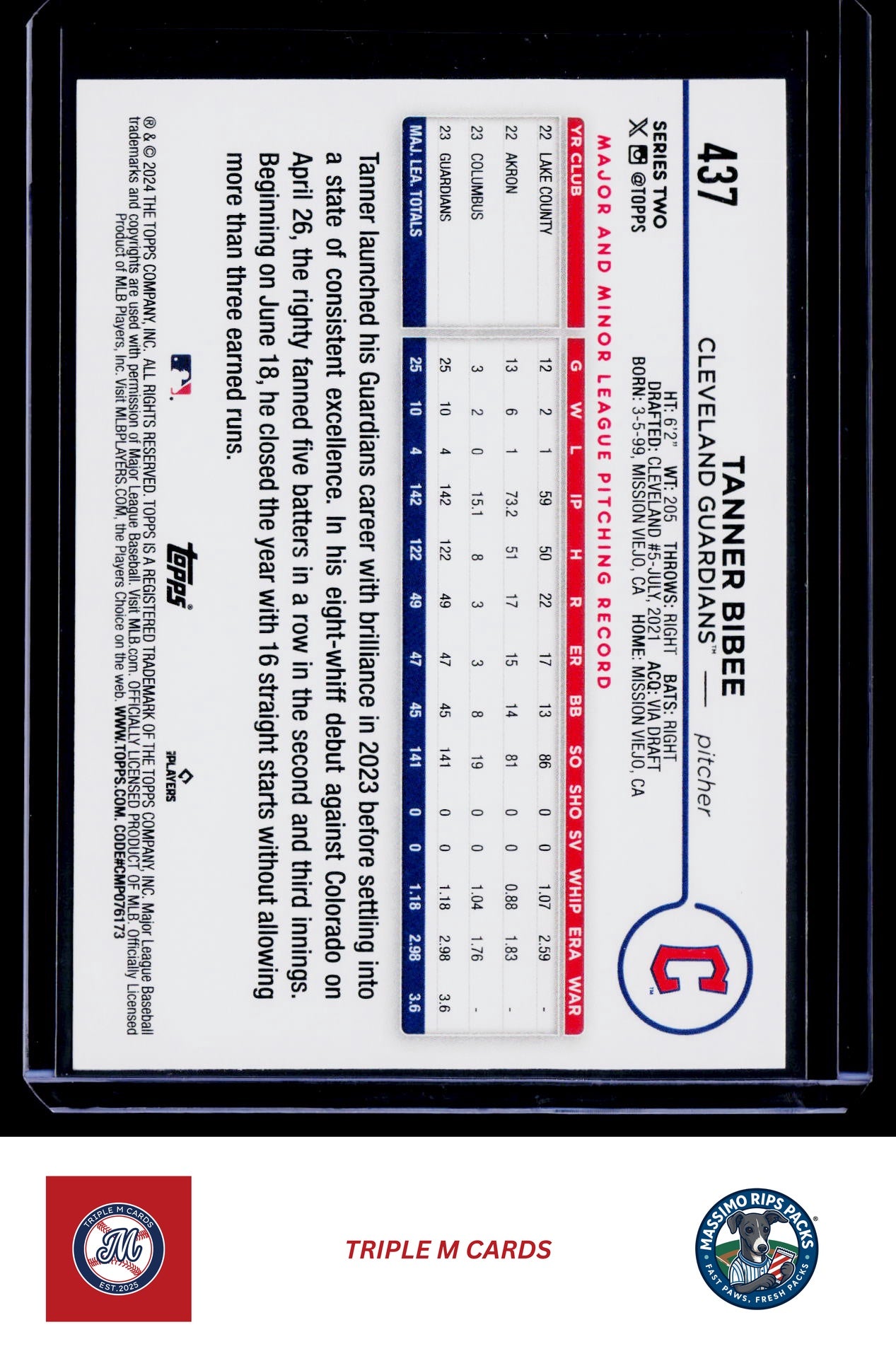 2024 Topps #437 Tanner Bibee