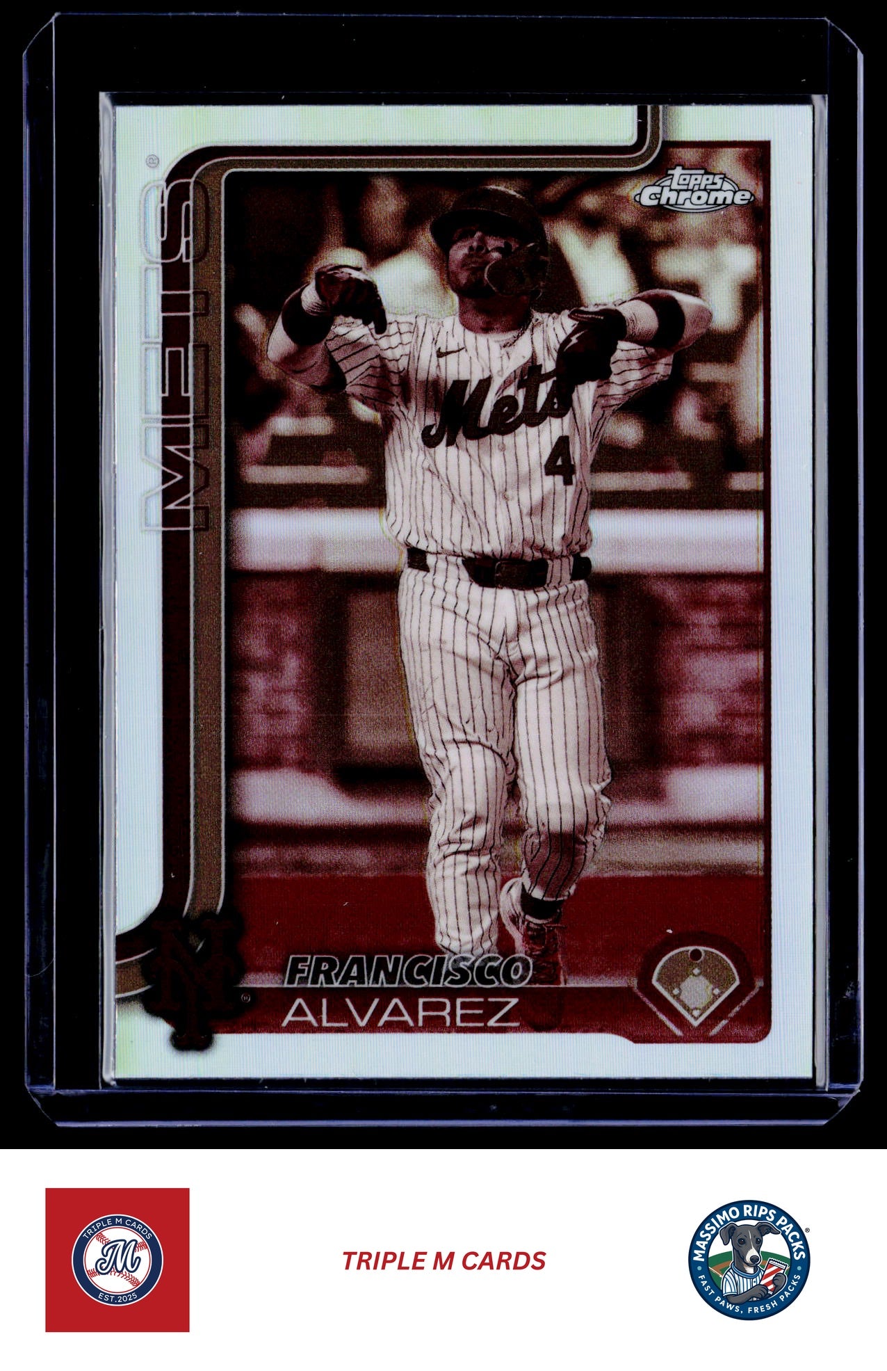 2025 Topps Chrome #207 Francisco Alvarez Sepia Refractors