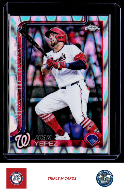 2025 Topps Chrome #16 Juan Yepez RayWave Refractors