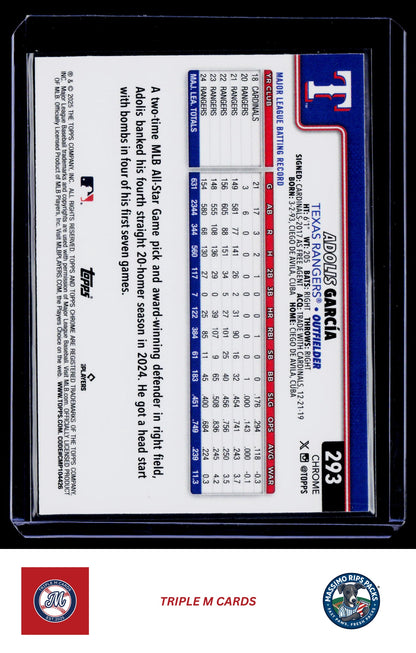 2025 Topps Chrome #293 Adolis García RayWave Refractors