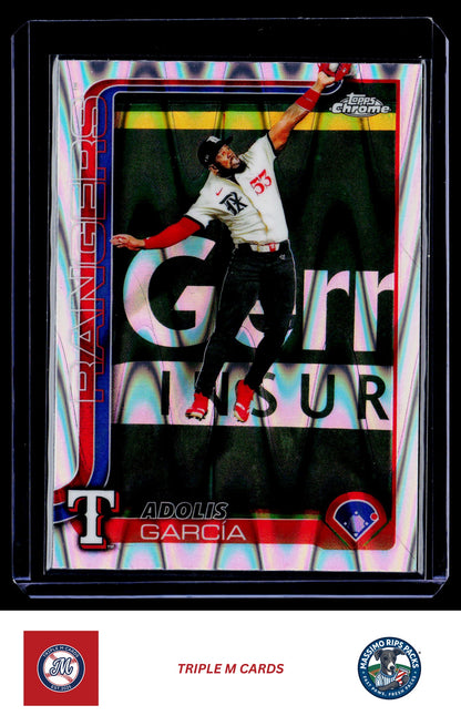 2025 Topps Chrome #293 Adolis García RayWave Refractors