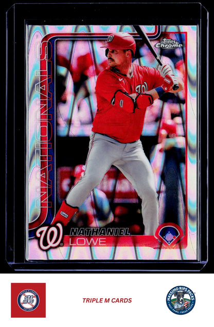 2025 Topps Chrome #49 Nathaniel Lowe RayWave Refractors