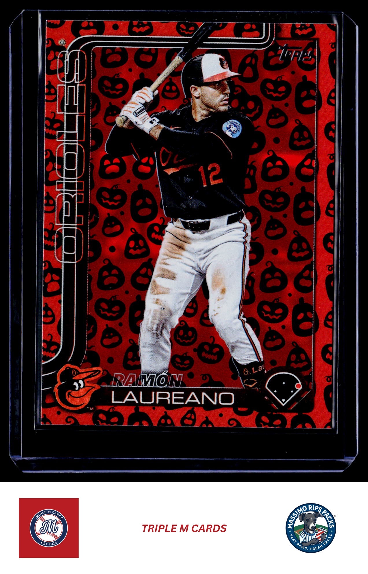 2025 Topps Update #US171 Ramón Laureano Holiday Jack O’Lanterns