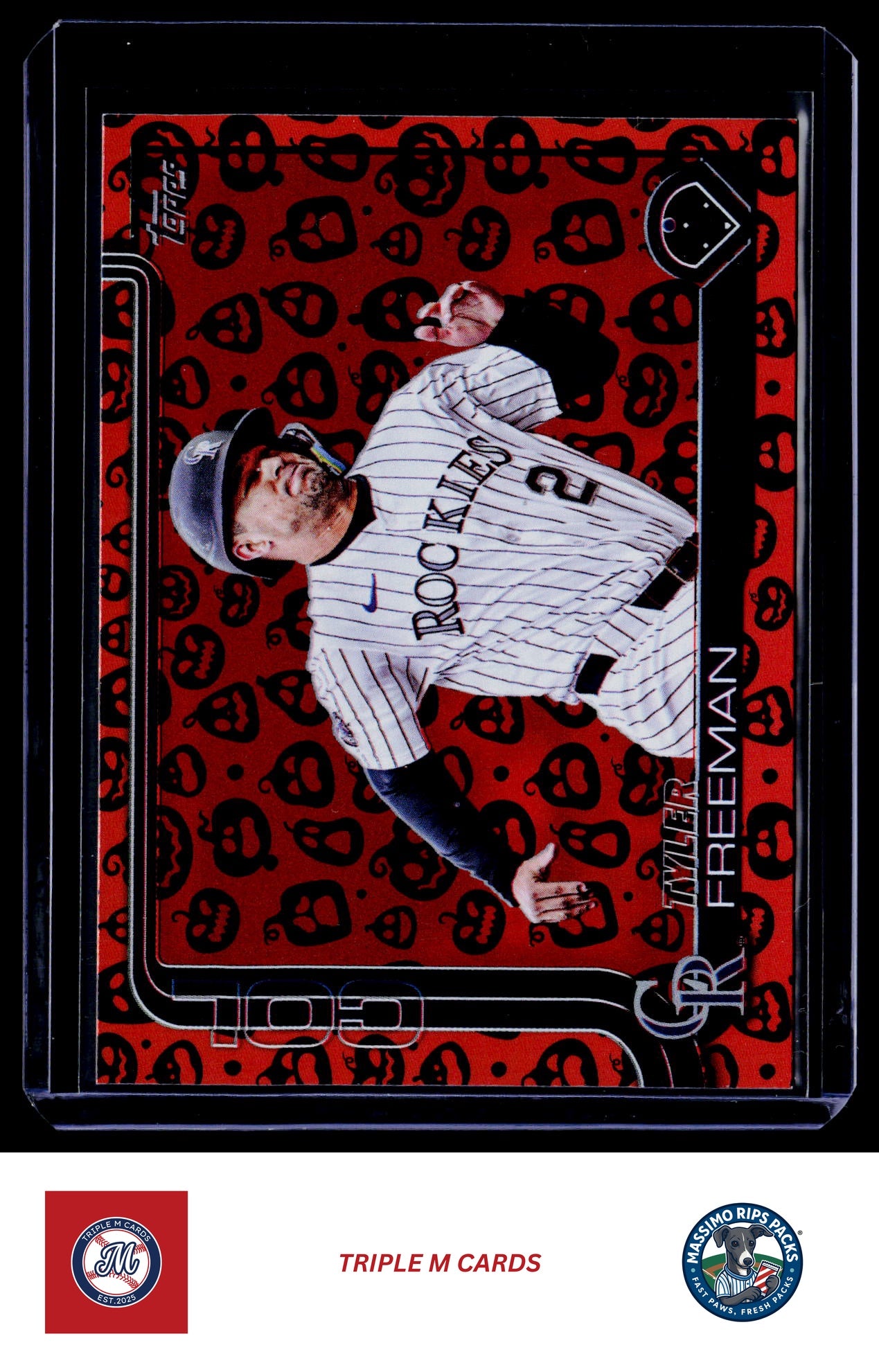 2025 Topps Update #US303 Tyler Freeman Holiday Jack O’Lanterns