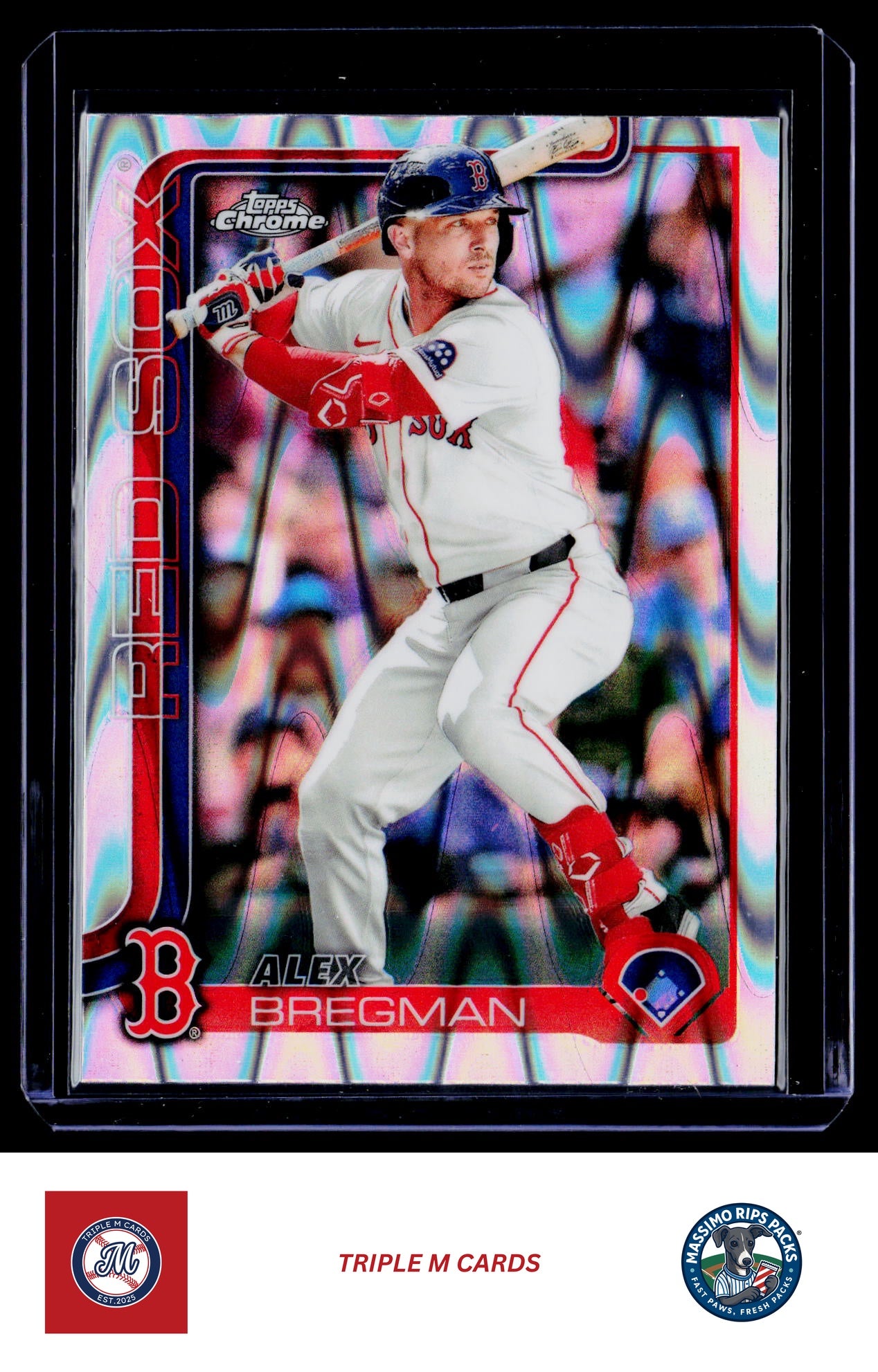 2025 Topps Chrome #247 Alex Bregman RayWave Refractors