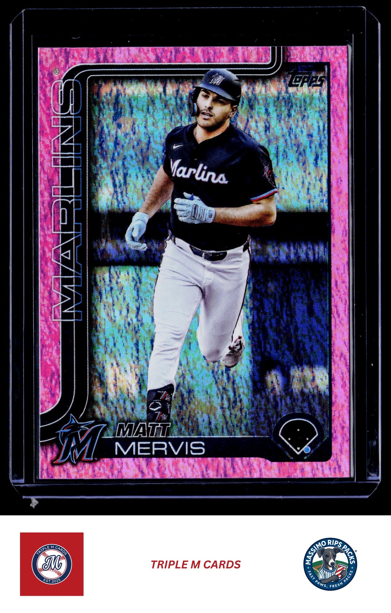 2025 Topps Update #US68 Matt Mervis Pink Holo Foil
