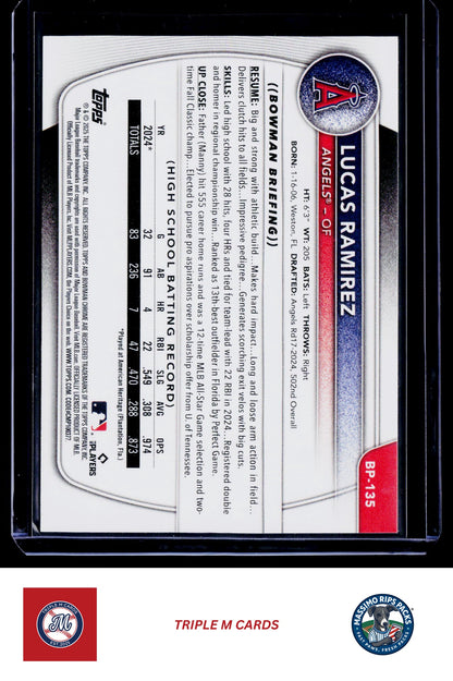 2025 Bowman #BP-135 Lucas Ramirez Prospects