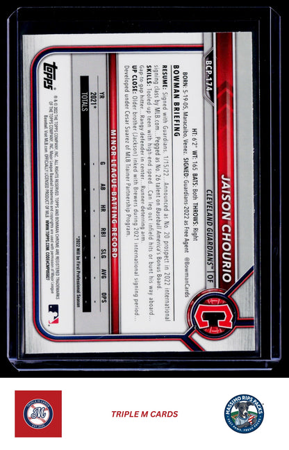 2022 Bowman Chrome #BCP-174 Jaison Chourio Prospects