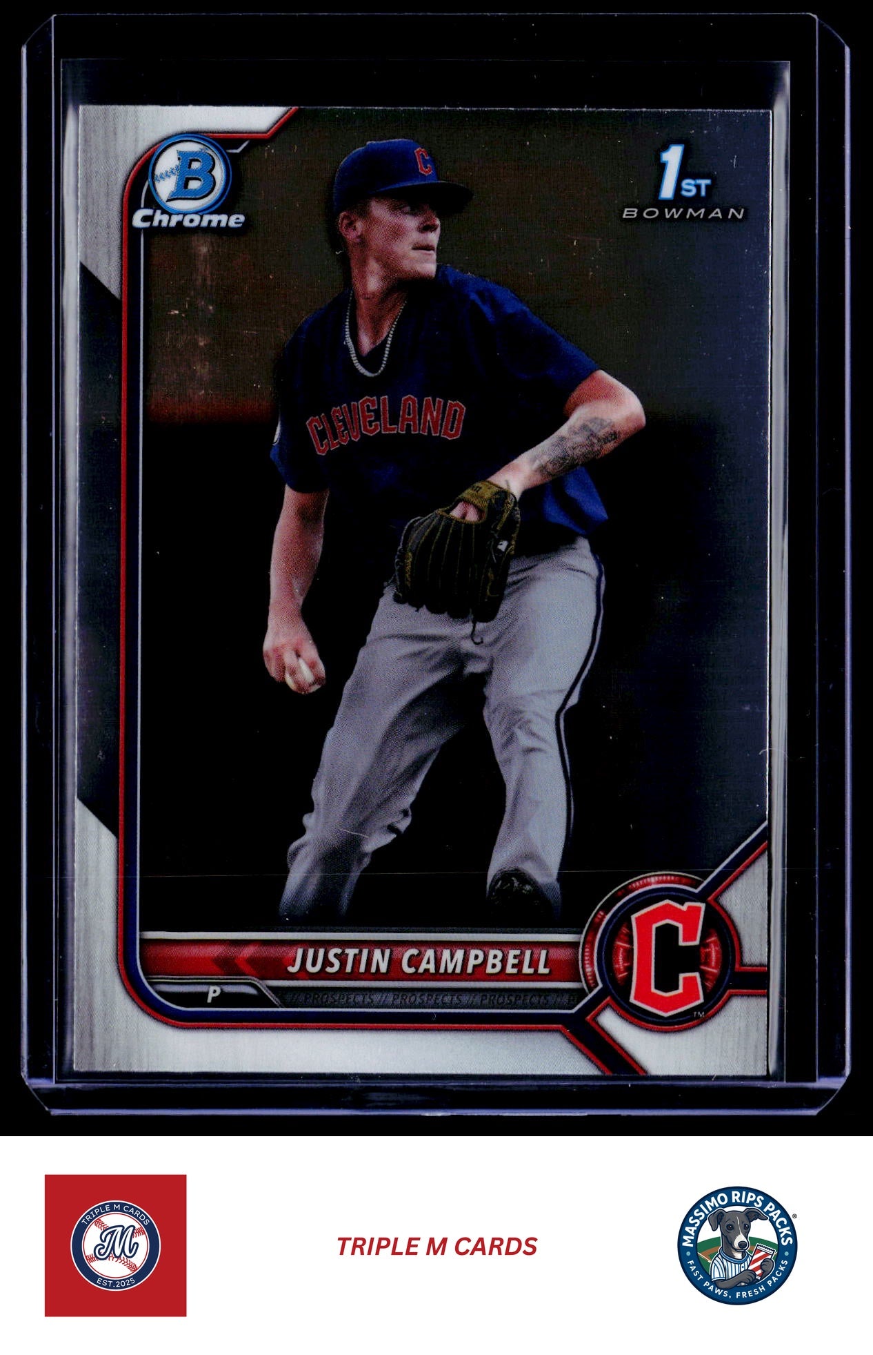 2022 Bowman Draft #BDC-113 Justin Campbell Chrome