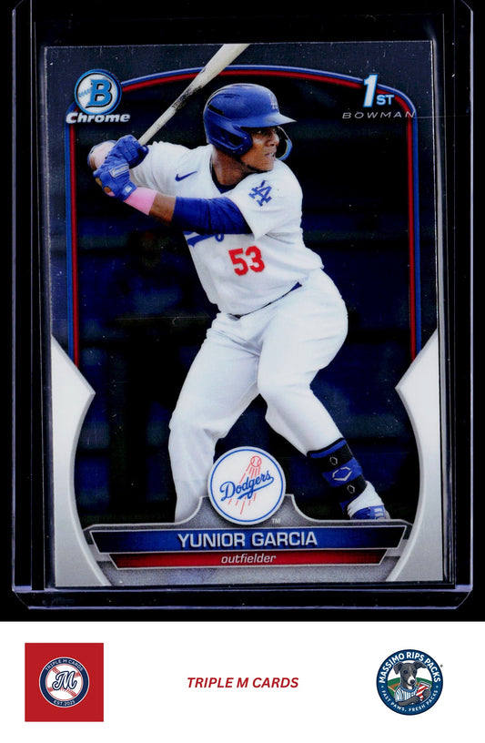 2023 Bowman #BCP-142 Yunior Garcia Chrome Prospects