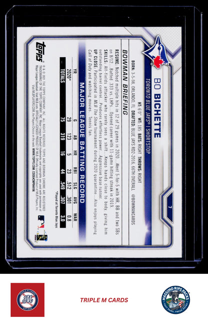 2021 Bowman #7 Bo Bichette