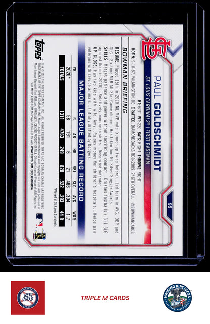 2021 Bowman #95 Paul Goldschmidt
