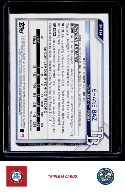 2021 Bowman #BP-134 Shane Baz Prospects