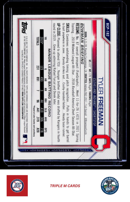 2021 Bowman Chrome #BCP-182 Tyler Freeman Prospects