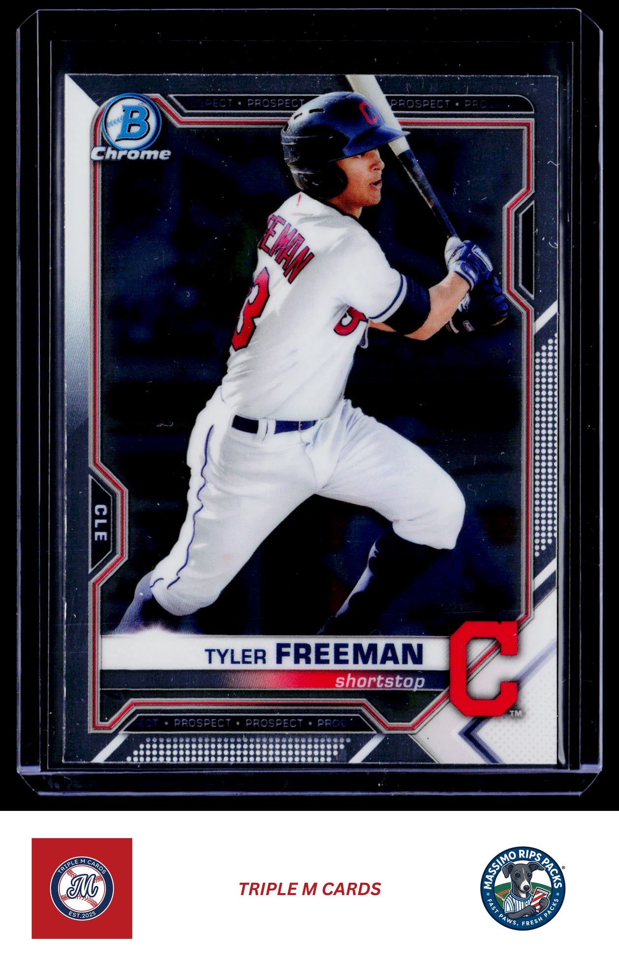 2021 Bowman Chrome #BCP-182 Tyler Freeman Prospects
