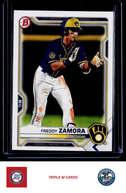 2021 Bowman #BP-2 Freddy Zamora Prospects