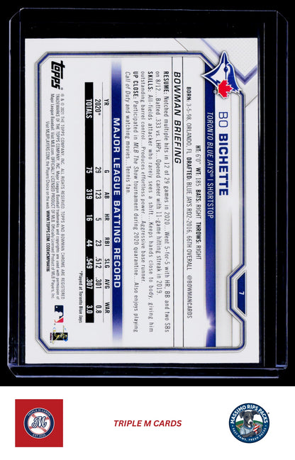 2021 Bowman #7 Bo Bichette