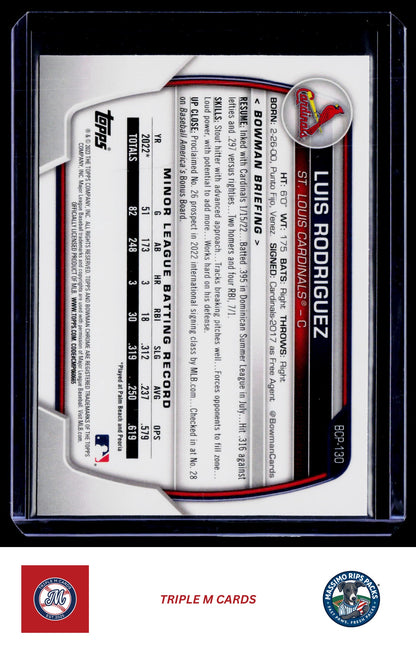 2023 Bowman #BCP-130 Luis Rodriguez Chrome Prospects