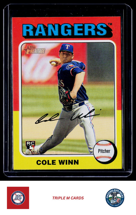 2024 Topps Heritage #652c Cole Winn