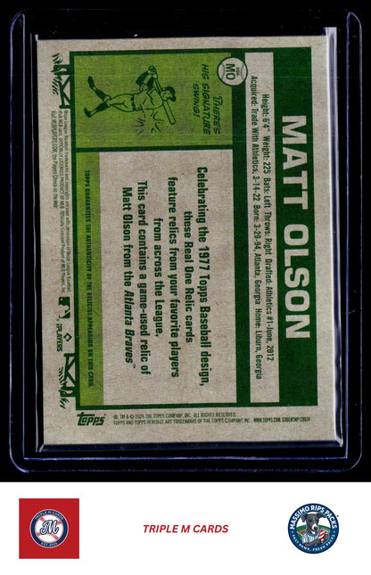 2026 Topps Heritage #ROR-MO Matt Olson Real One Relics