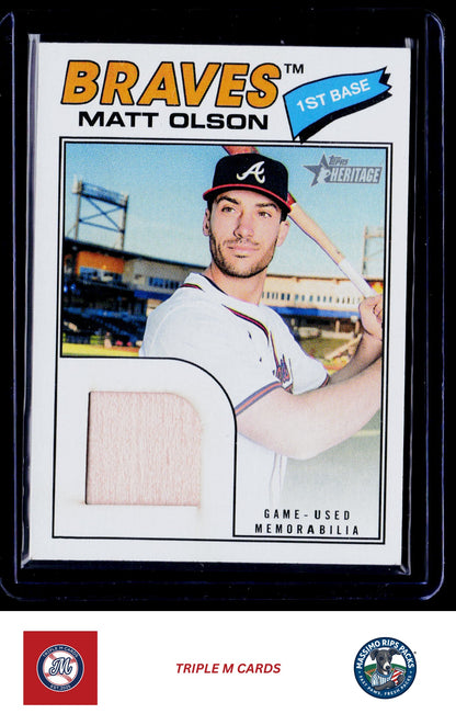 2026 Topps Heritage #ROR-MO Matt Olson Real One Relics