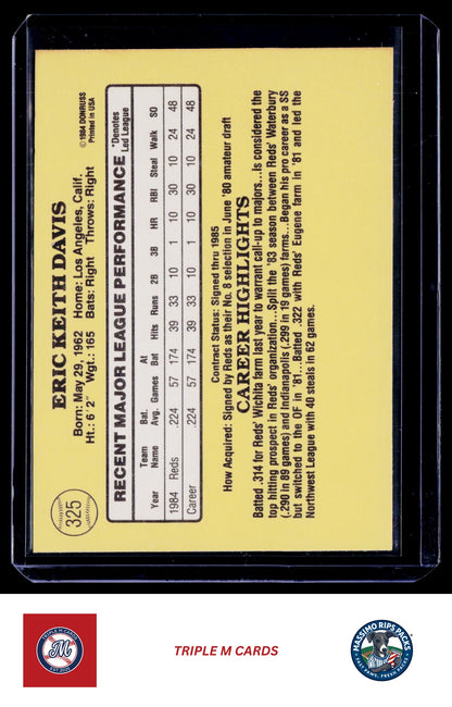 1985 Donruss #325 Eric Davis