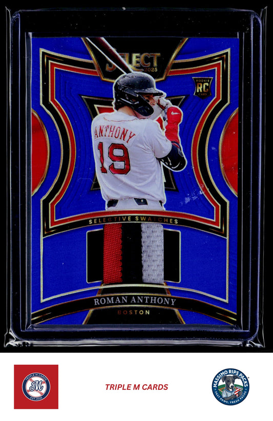 2024 Panini Select #SS-RA Roman Anthony Selective Swatches Blue Prizms #/49